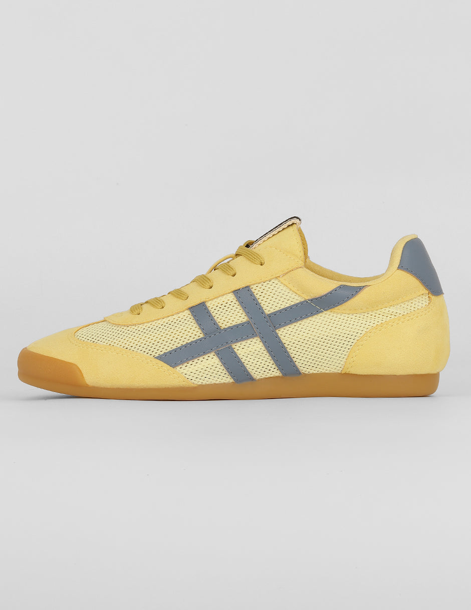 Tenis con cordones Exterior Textil Color Amarillo Para Mujer De RBCOLLECTION
