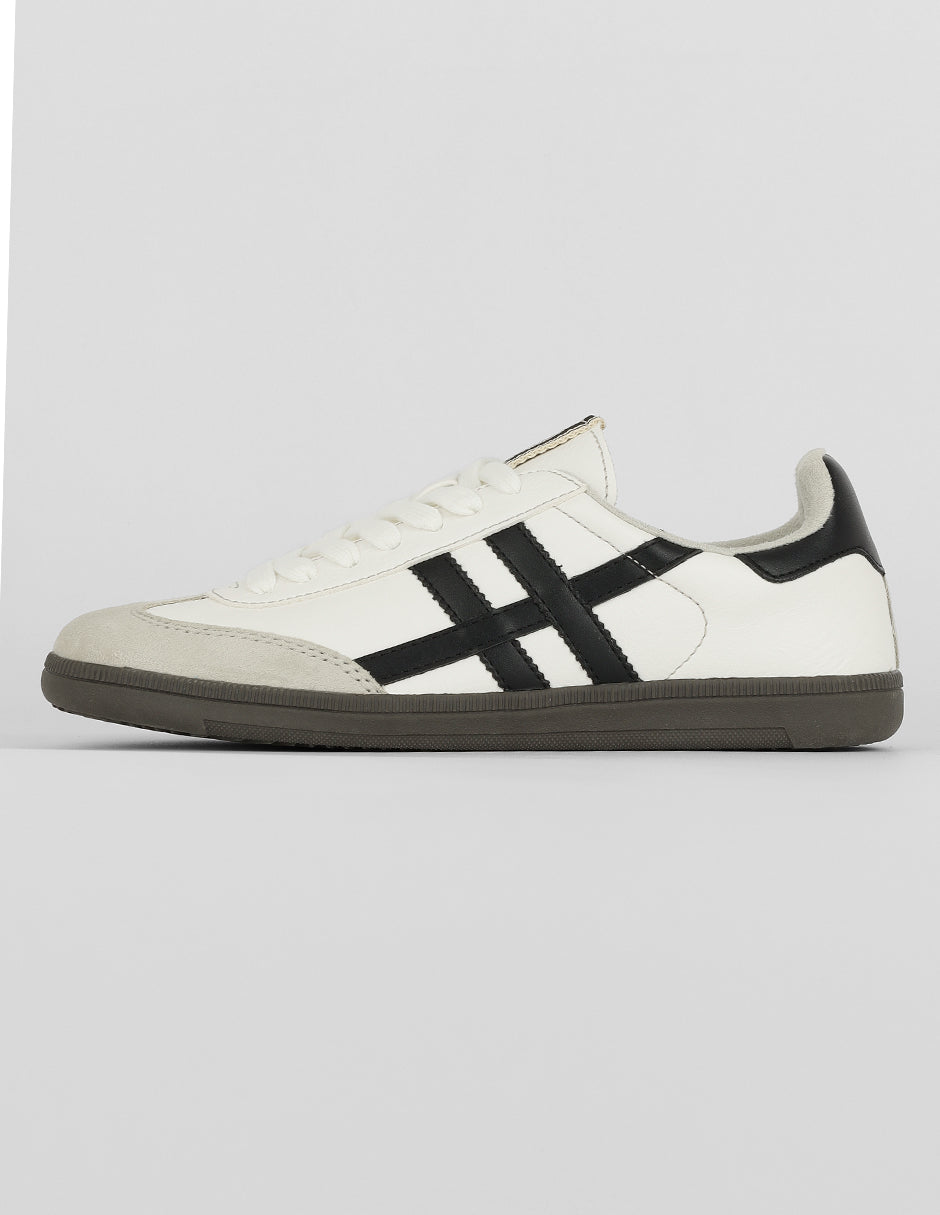 Tenis con cordones Exterior Piel vegana Color Blanco Para Mujer De RBCOLLECTION