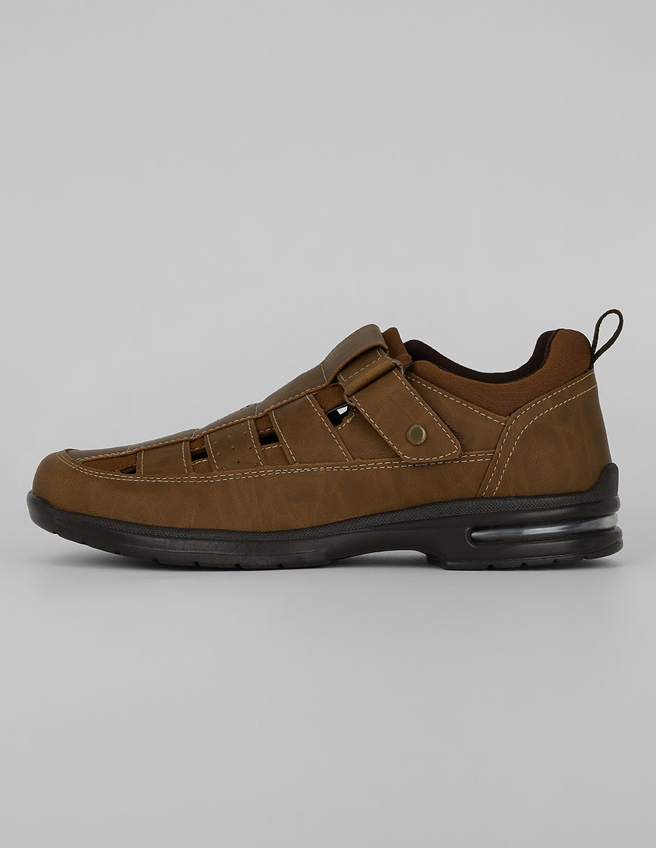Sandalias casuales Exterior Piel vegana Color Café Para Hombre De RBCOLLECTION