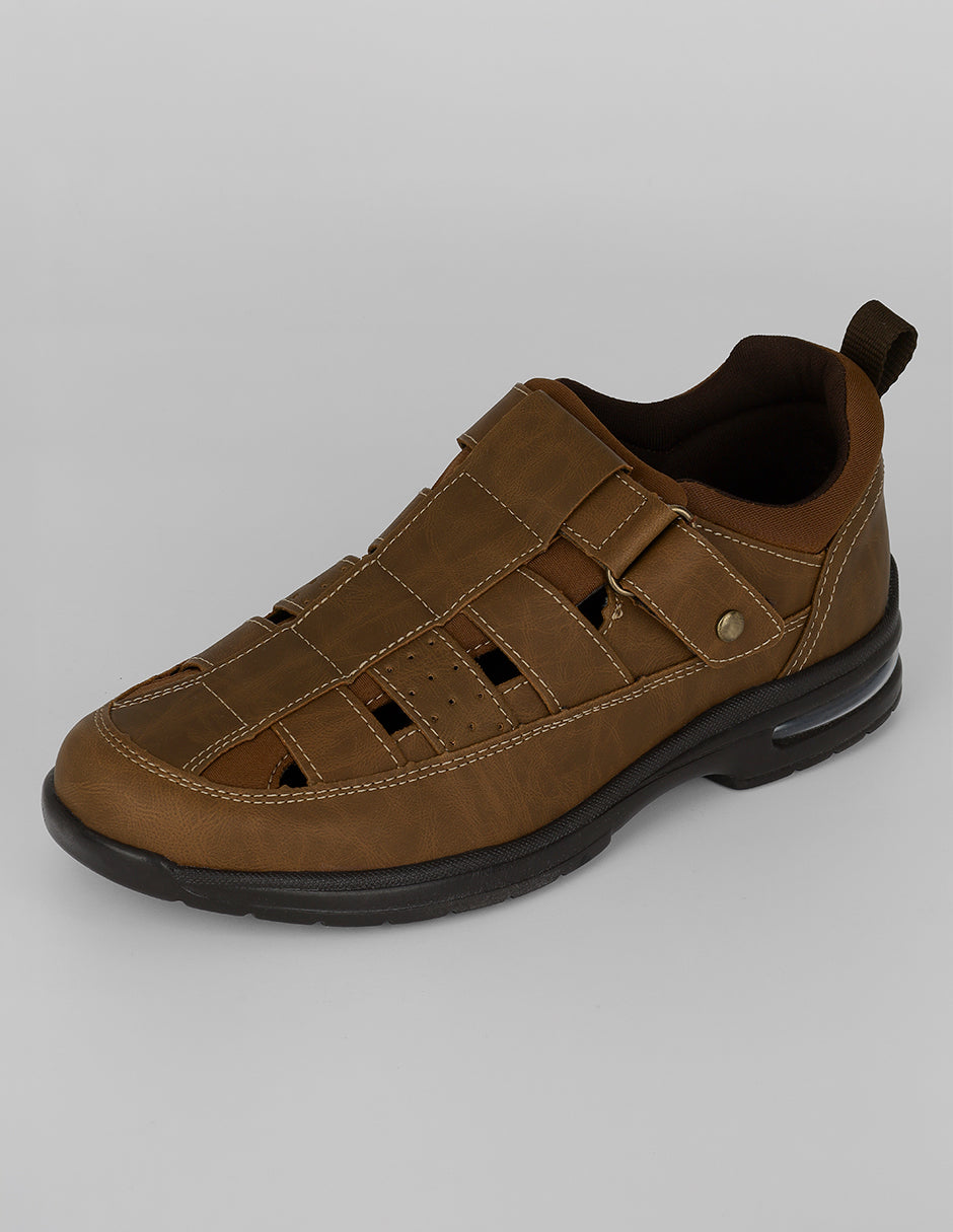 Sandalias casuales Trail en Piel vegana – Café
