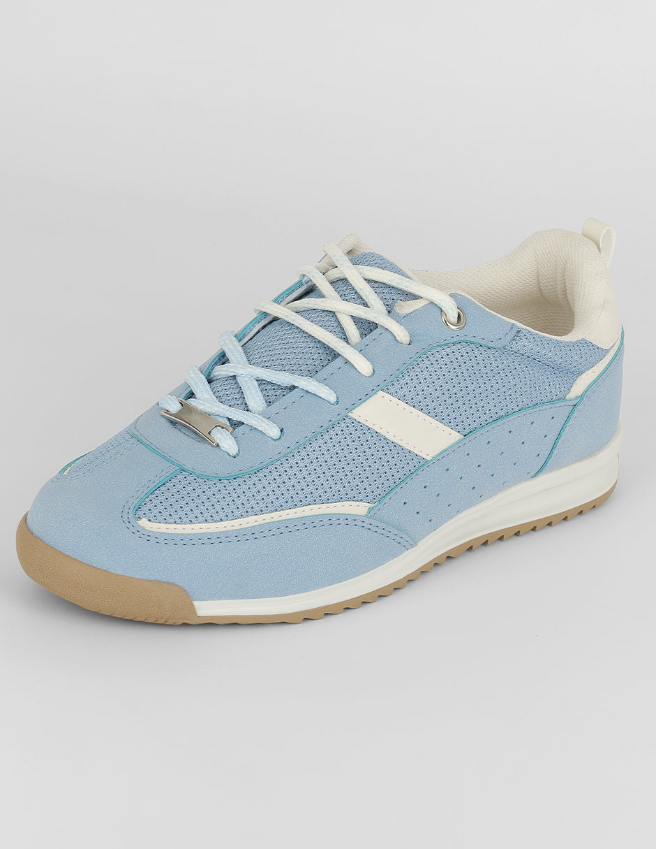 Tenis con cordones  Sam en Textil – Azul
