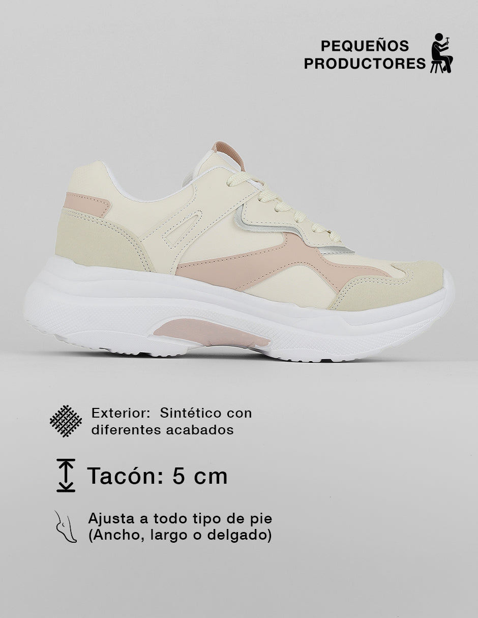 Tenis tipo deportivo  Highline en Sintético – Latte