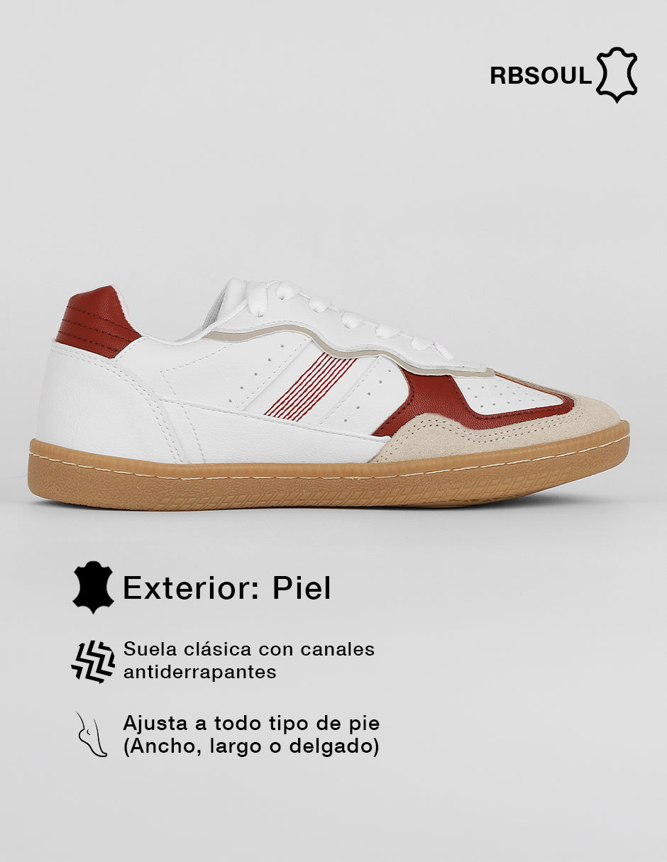 Tenis con cordones  Hand Made en Piel – Blanco