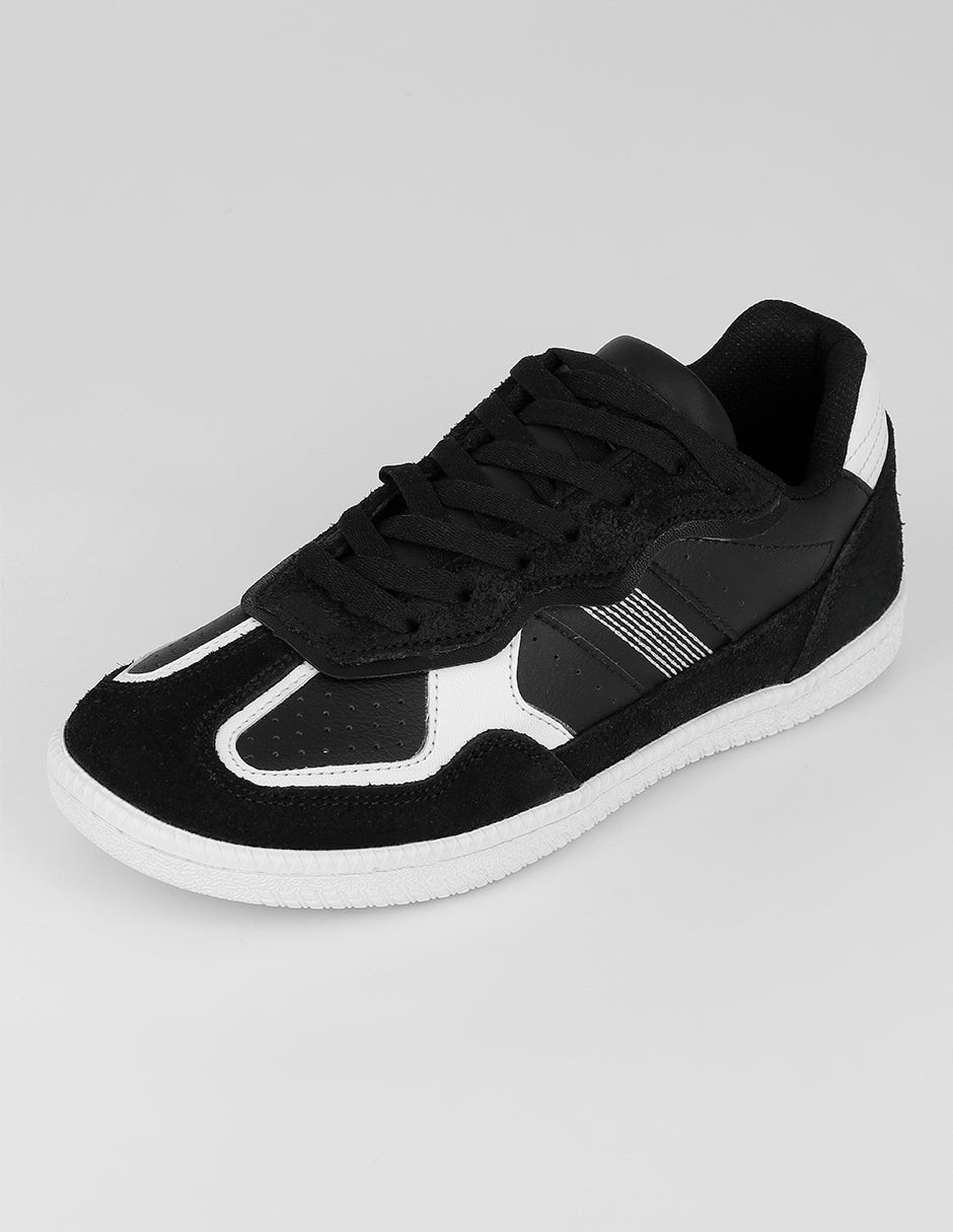 Tenis con cordones  Hand Made en Piel – Negro