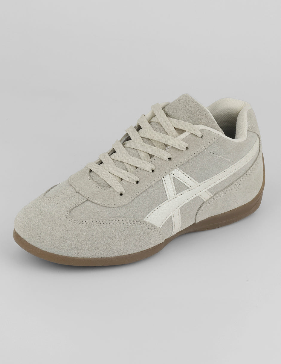 Tenis con cordones  Hand made en Piel – Beige