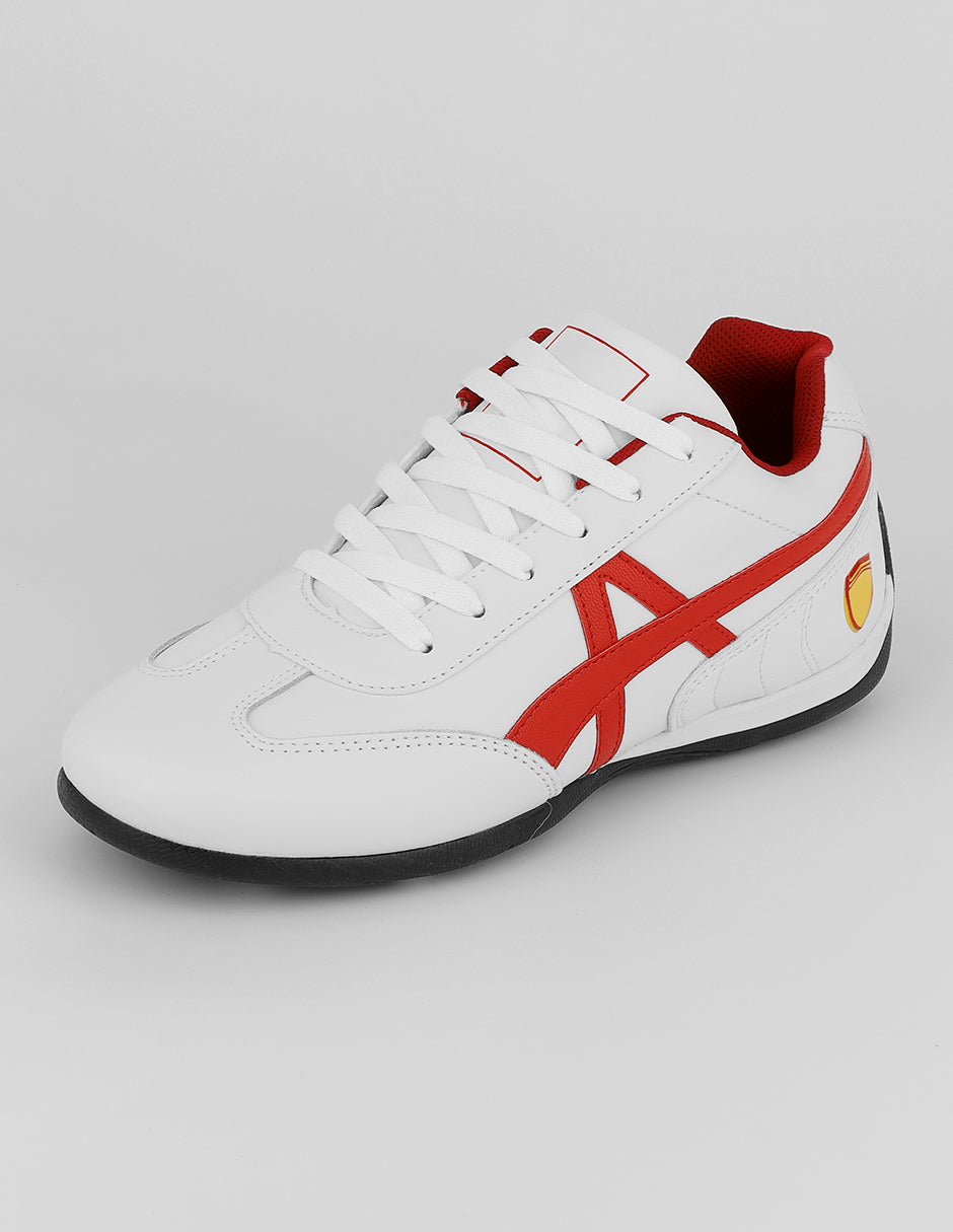 Tenis con cordones  Sam en Piel vegana – Blanco