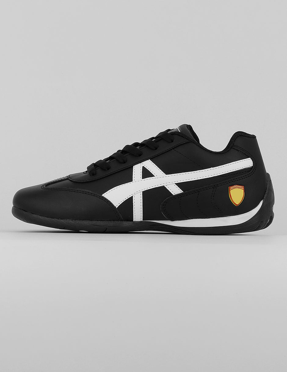 Tenis con cordones Exterior Piel vegana Color Negro Para Mujer De RBCOLLECTION