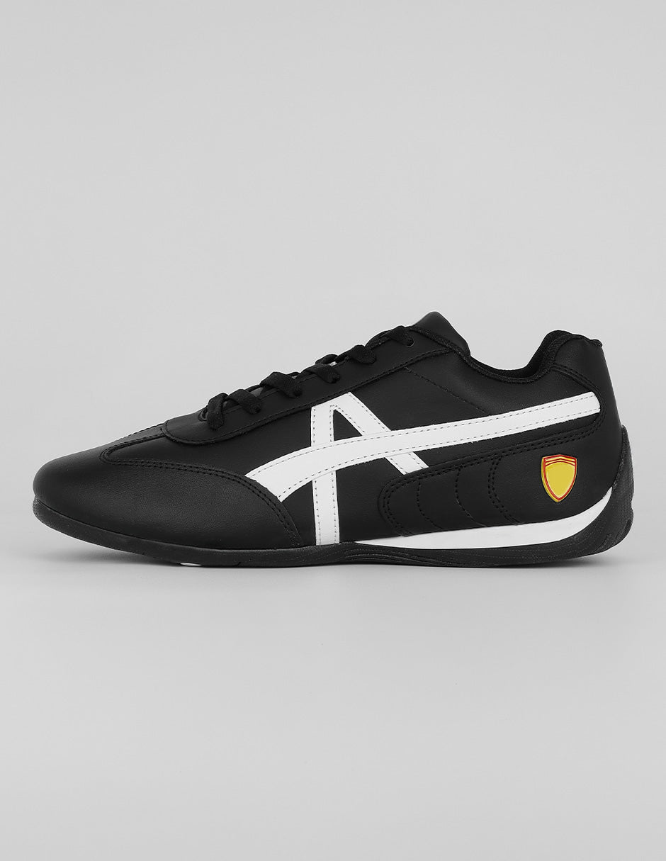 Tenis con cordones Exterior Piel vegana Color Negro Para Hombre De RBCOLLECTION