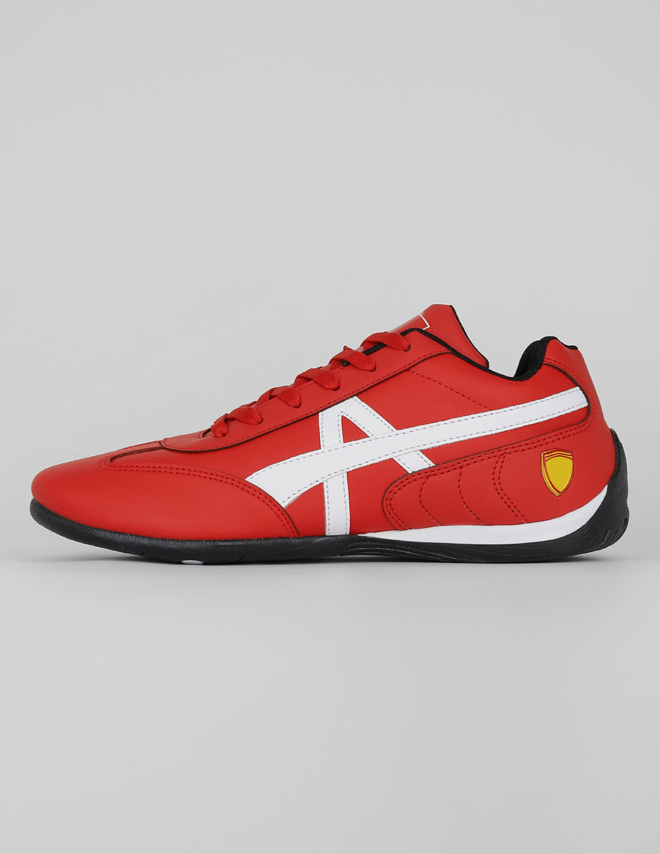 Tenis con cordones Exterior Piel vegana Color Rojo Para Hombre De RBCOLLECTION