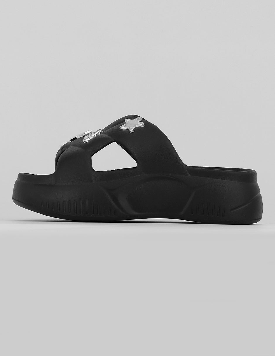 Sandalias con plataforma Exterior Sintético Color Negro Para Mujer De RBBASICS