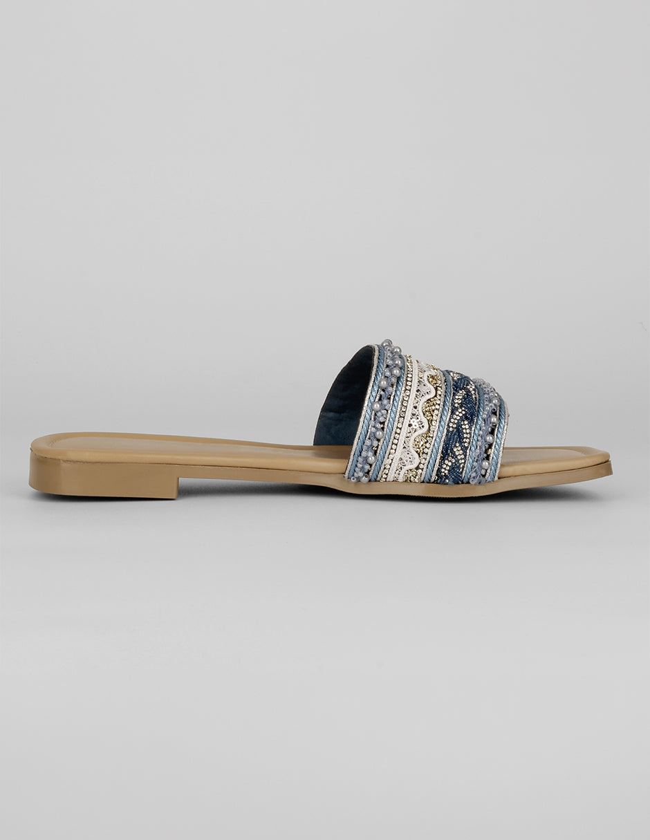 Sandalias de piso Soft en Sintético – Azul