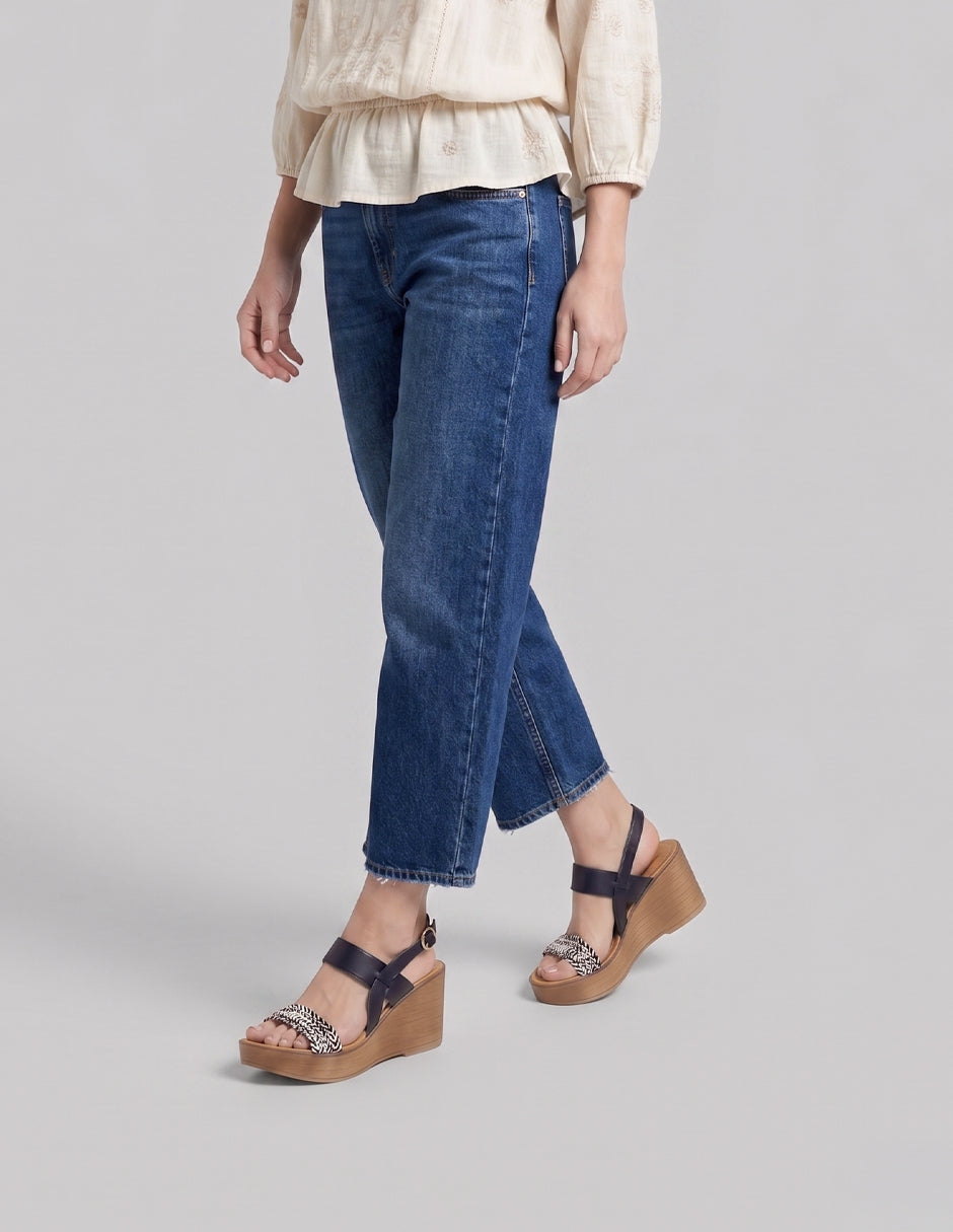 Sandalias con plataforma Naia en Sintético – Azul