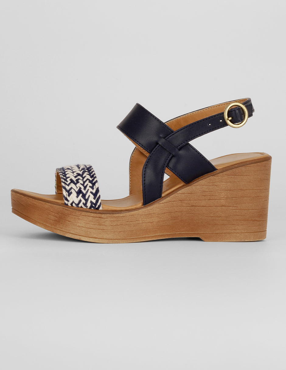 Sandalias con plataforma Exterior Sintético Color Azul Para Mujer De RBCOLLECTION
