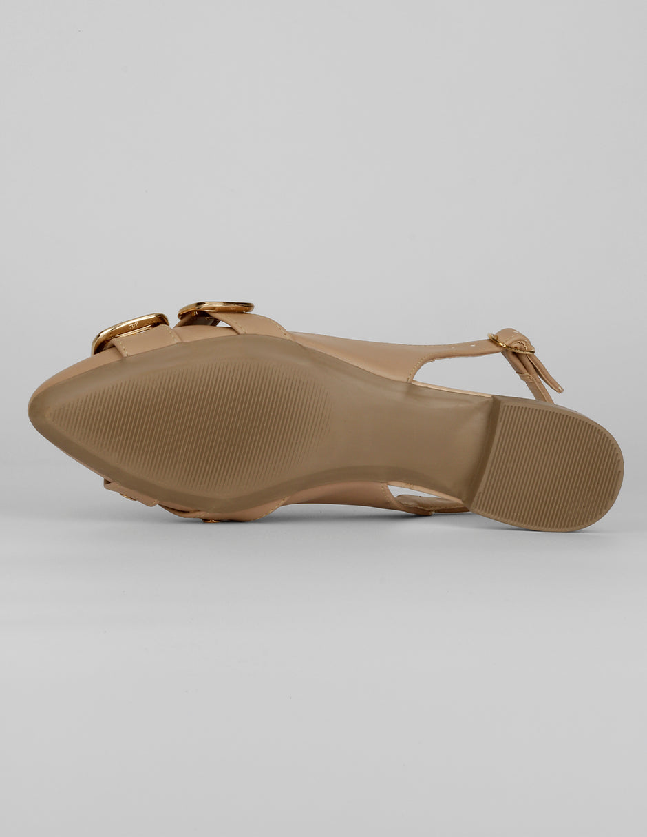 Flats puntales Onne en Piel vegana – Beige