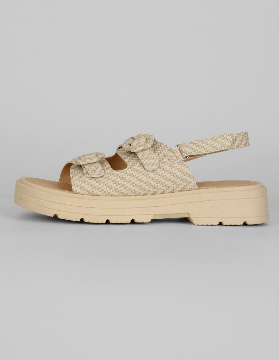 Sandalias con plataforma Exterior Sintético Color Beige Para Mujer De RBCOLLECTION