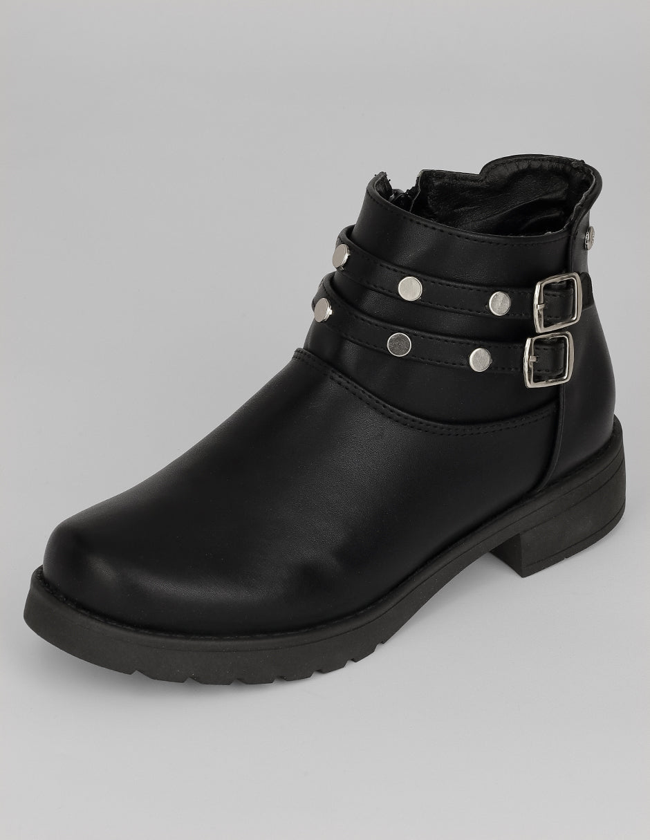 Botas casuales Bike en Piel vegana – Negro