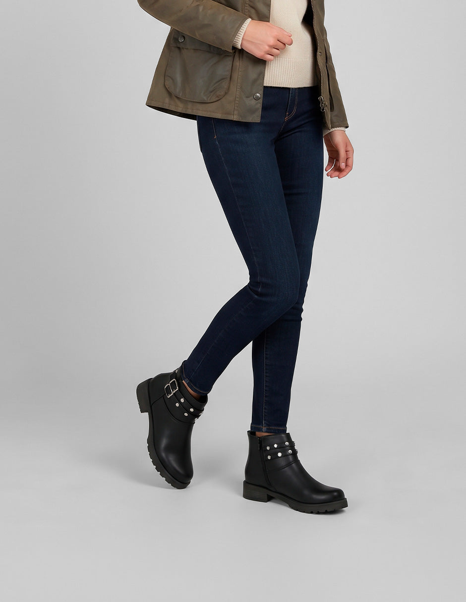 Botas casuales Bike en Piel vegana – Negro