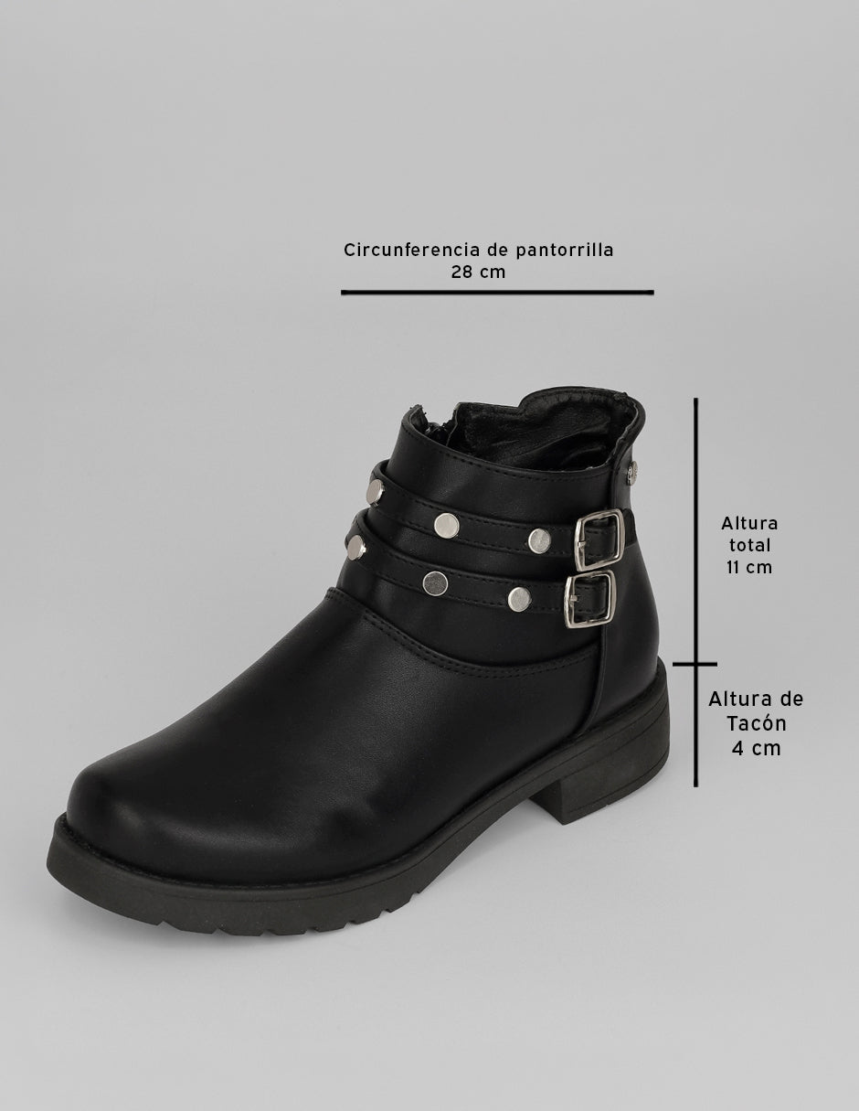 Botas casuales Bike en Piel vegana – Negro