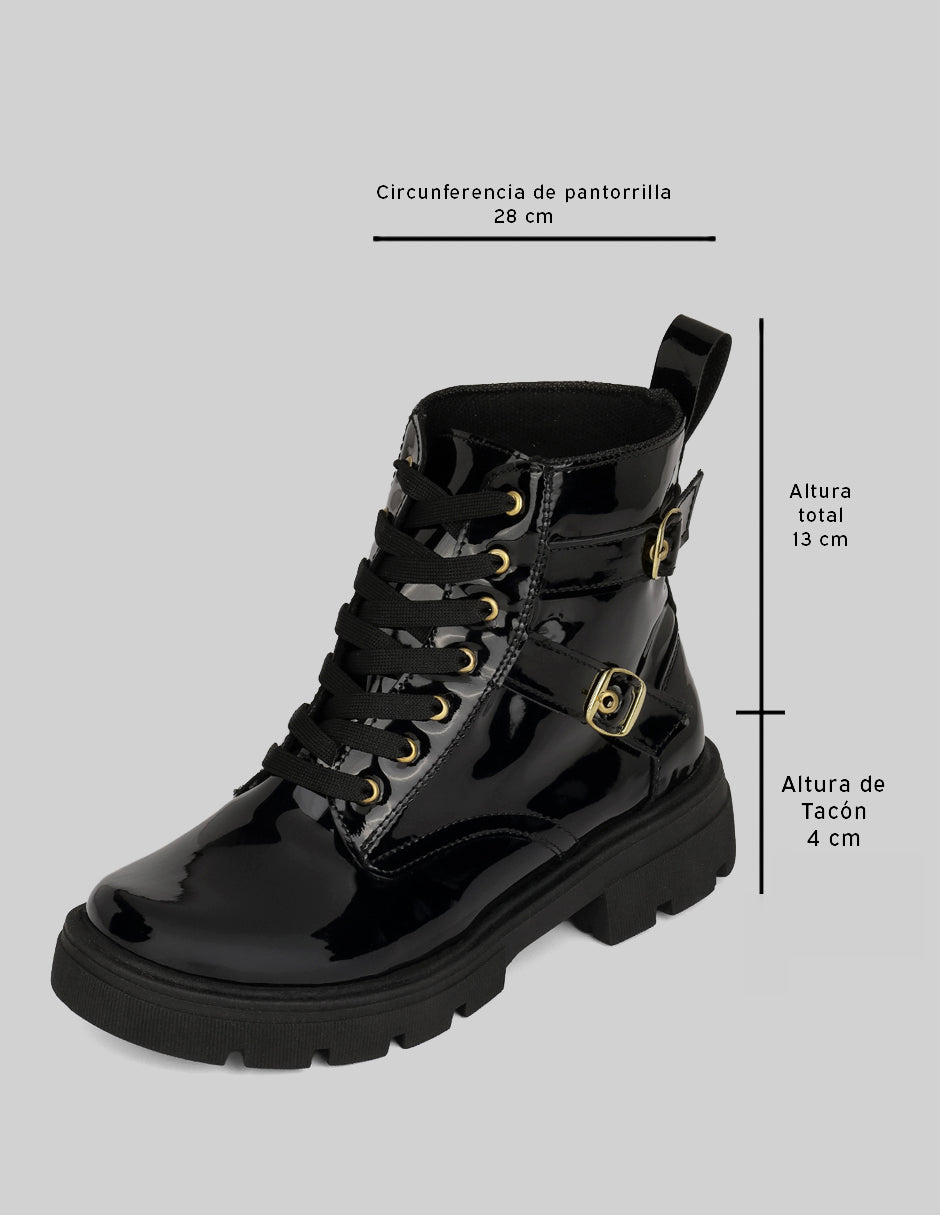 Botas casuales Bike en Charol – Negro