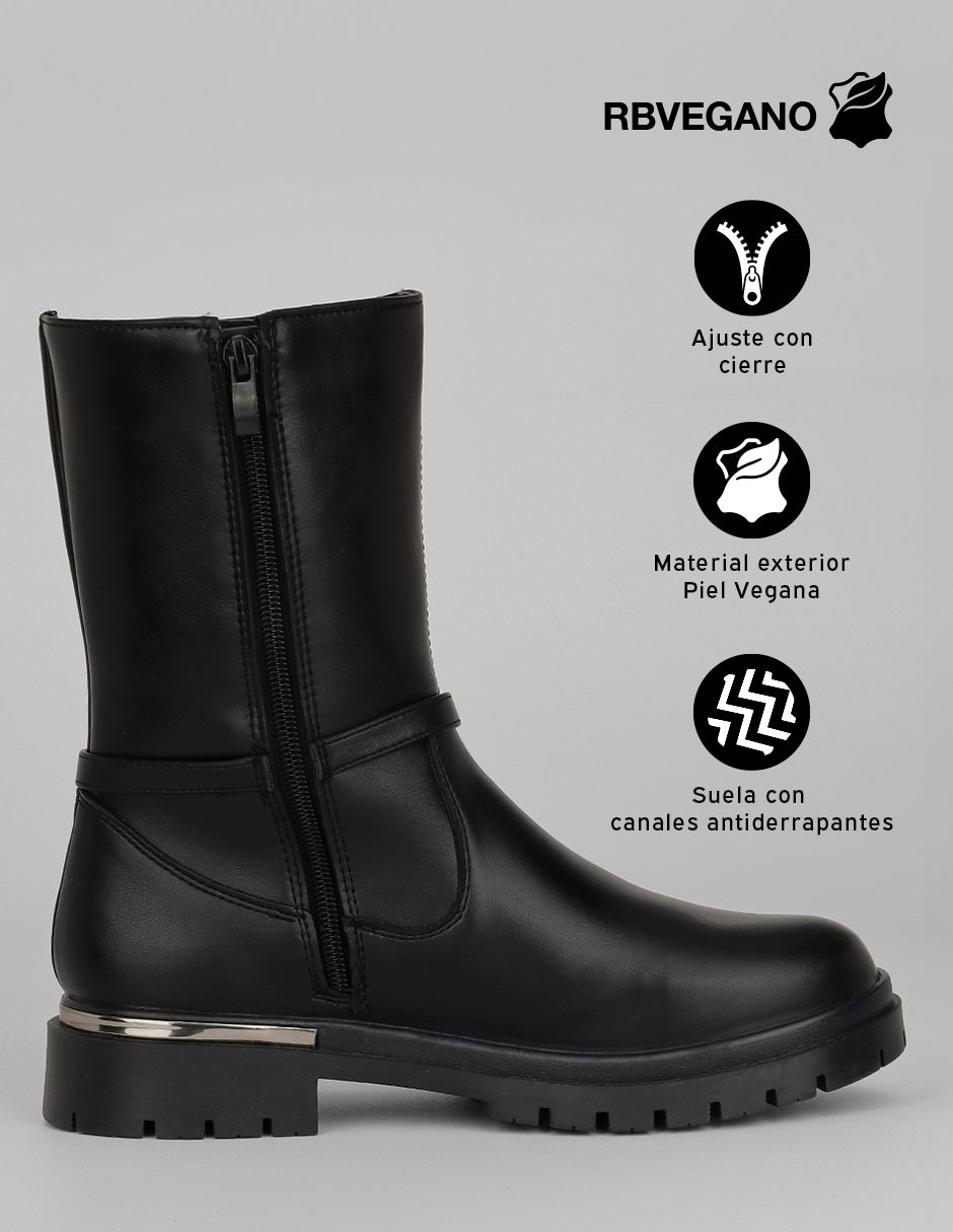Botas casuales Walk en Piel vegana – Negro
