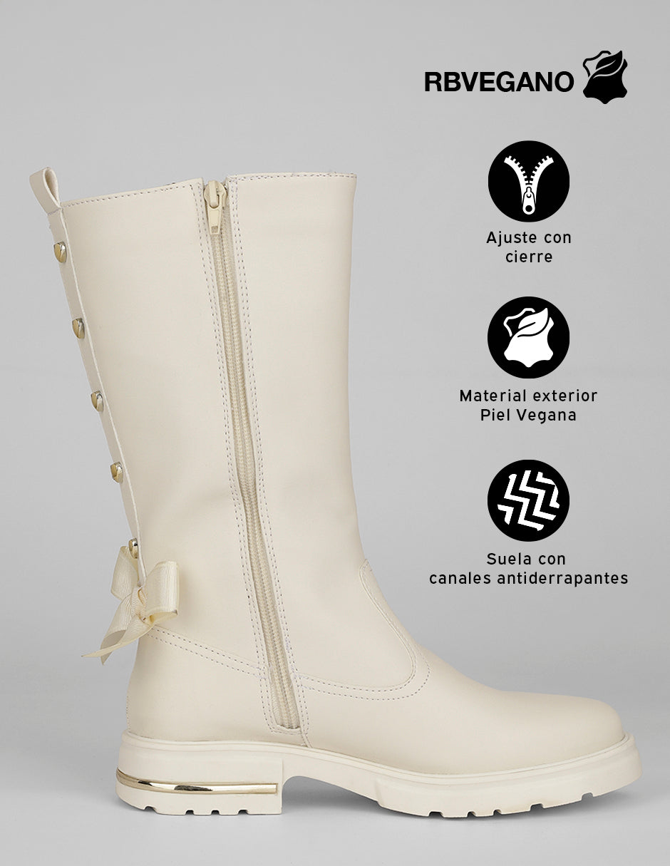Botas altas Walk en Piel vegana – Blanco