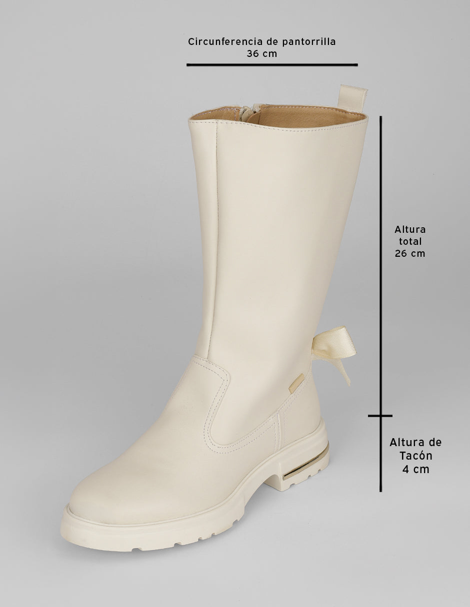 Botas altas Walk en Piel vegana – Blanco