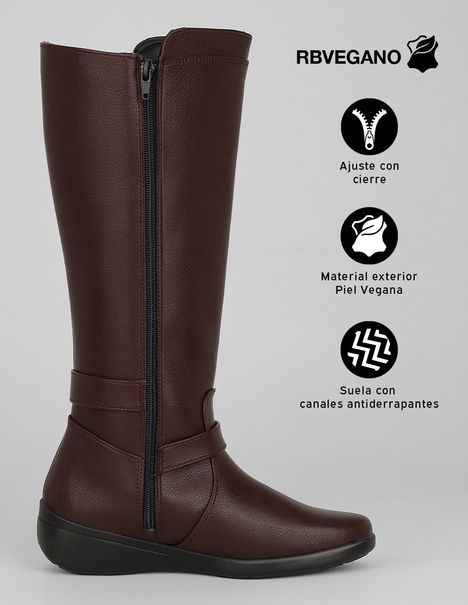 Botas altas Bite en Piel vegana – Rojo