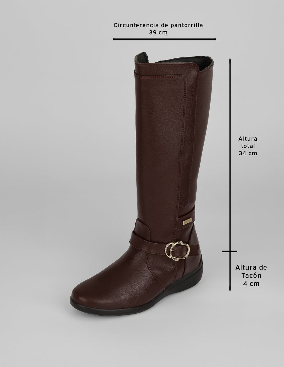 Botas altas Bite en Piel vegana – Rojo