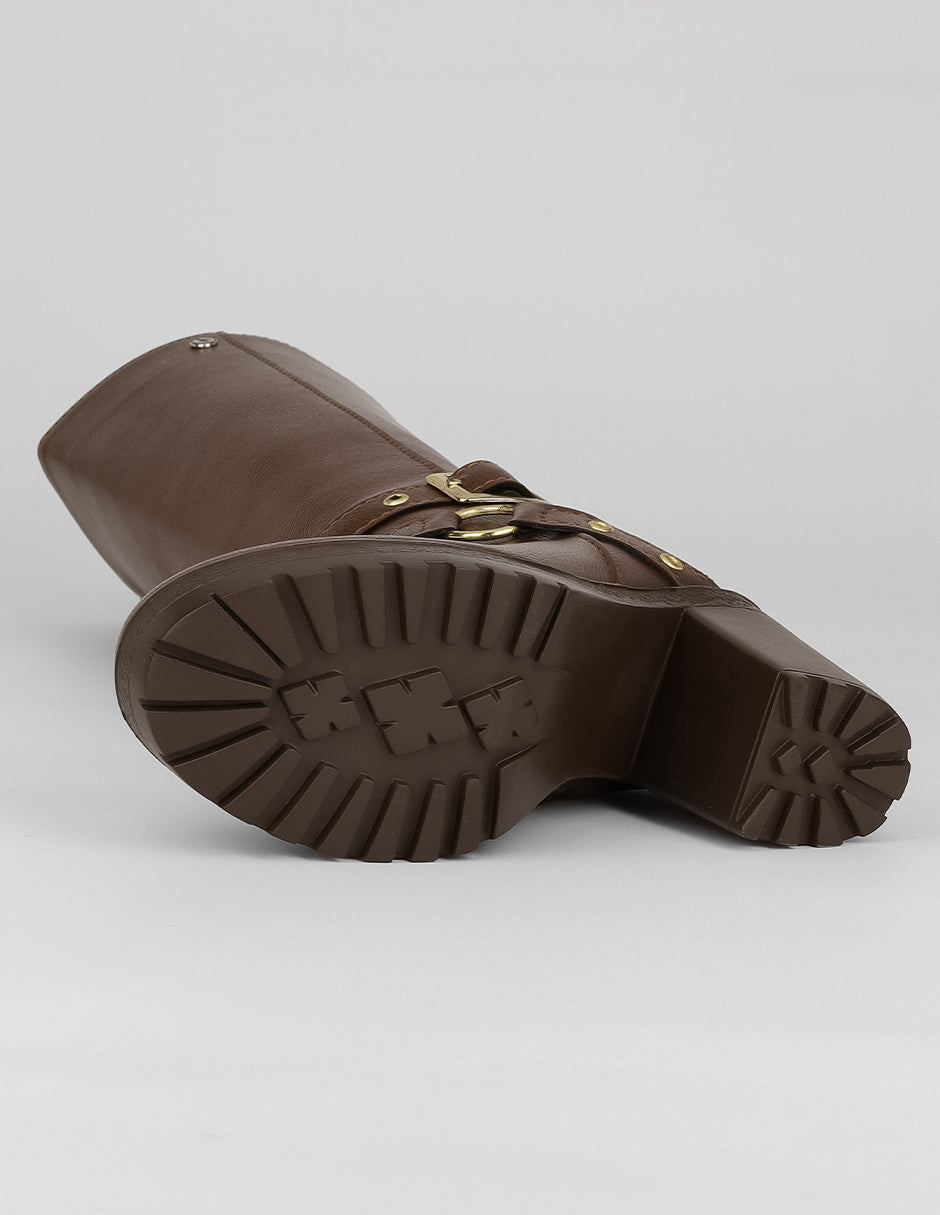 Botas altas Hella en Piel vegana – Café