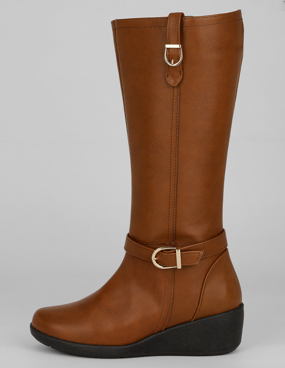 Botas altas Exterior Textil Color Camel Para Mujer De RBCOLLECTION