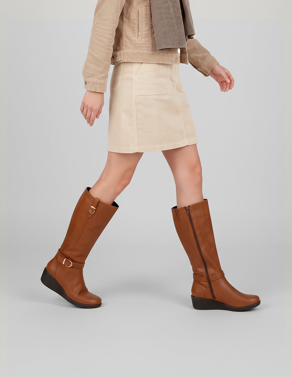 Botas altas Walk en Textil – Café