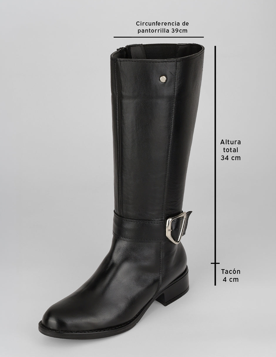 Botas altas Walk en Piel vegana – Negro