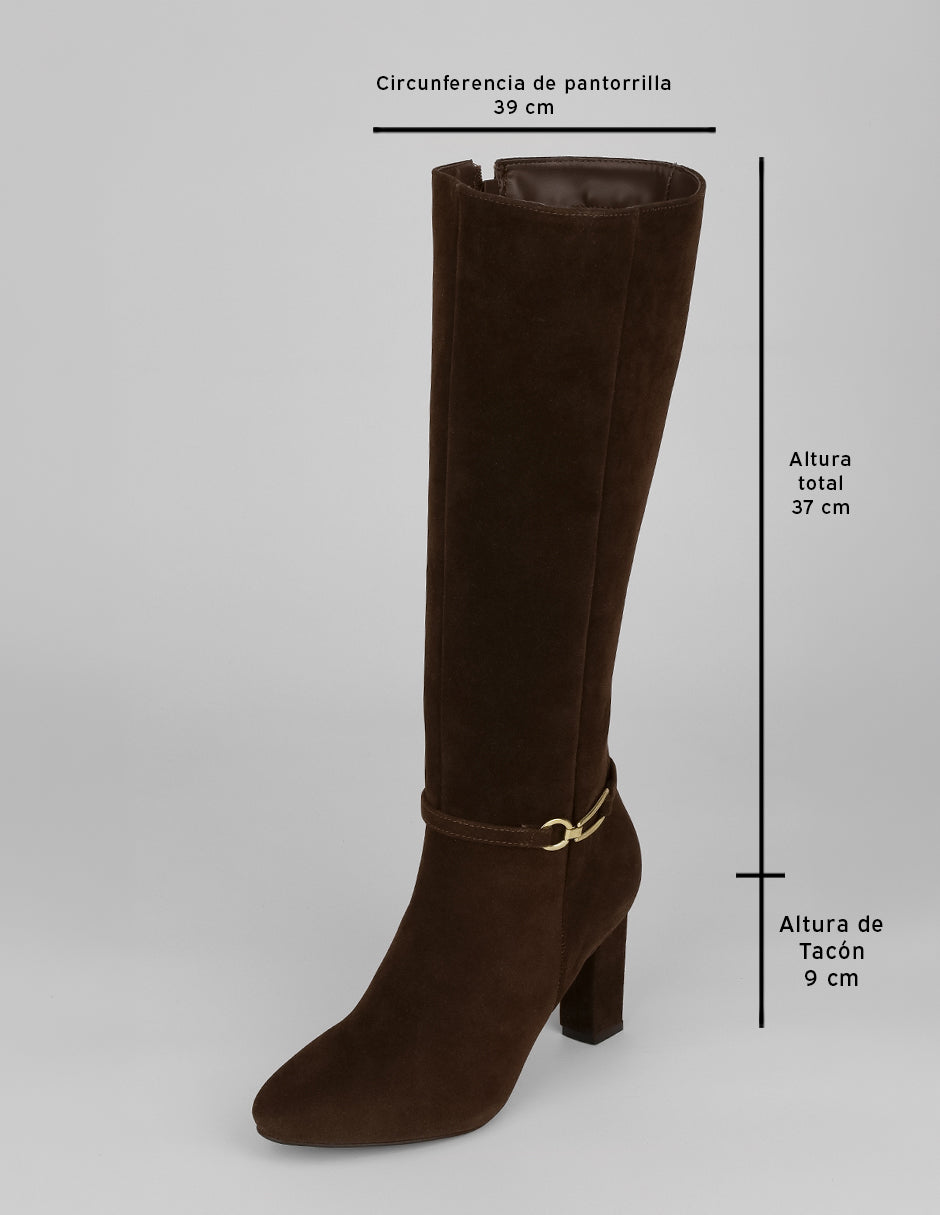 Botas altas Hella en Textil – Café