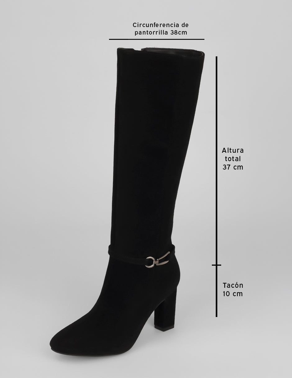 Botas altas Hella en Textil – Negro
