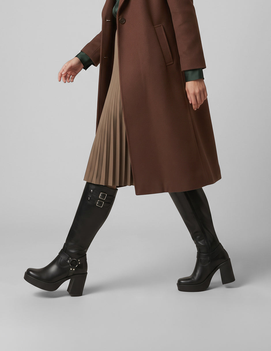 Botas altas Hella en Piel vegana – Negro