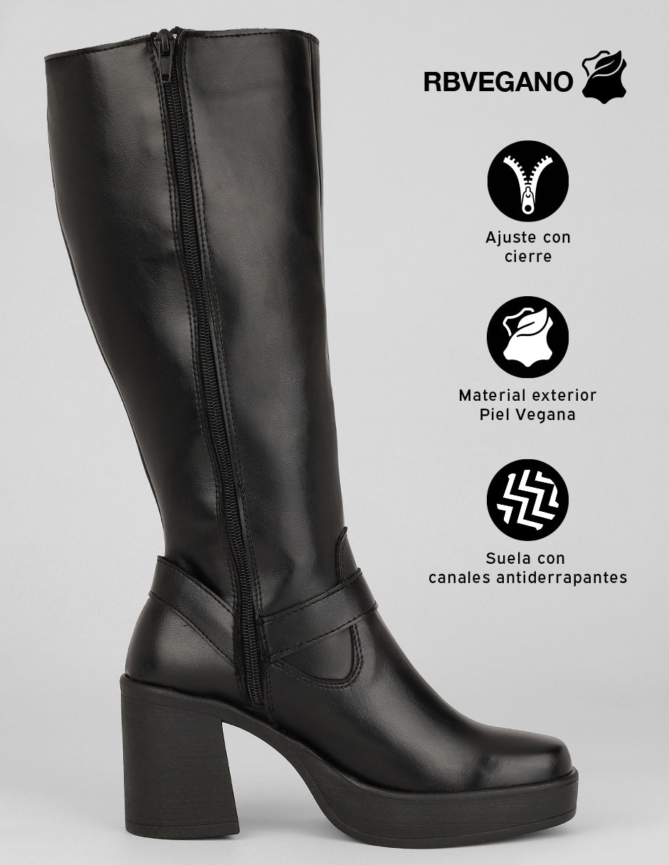 Botas altas Hella en Piel vegana – Negro