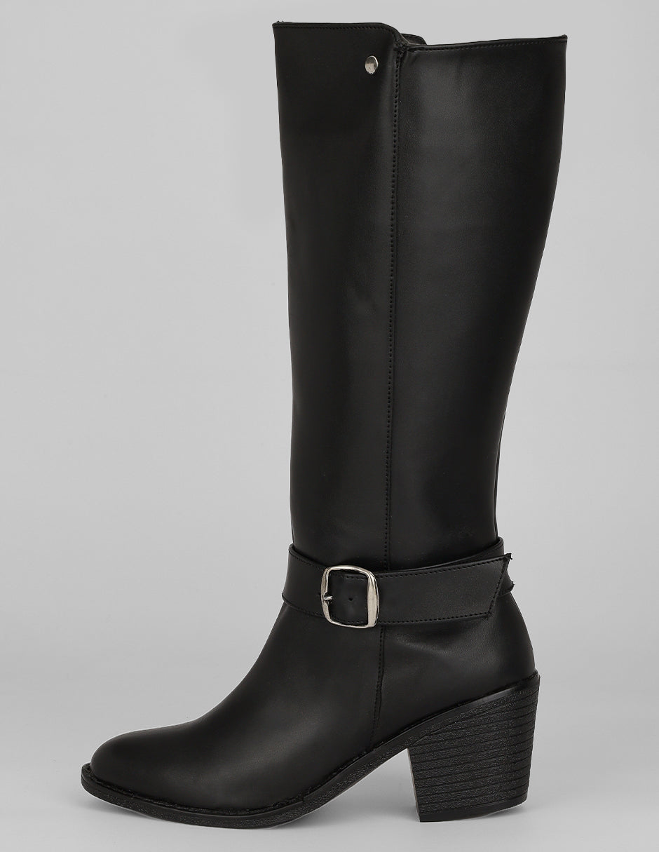 Botas altas Exterior Piel vegana Color Negro Para Mujer De RBCOLLECTION