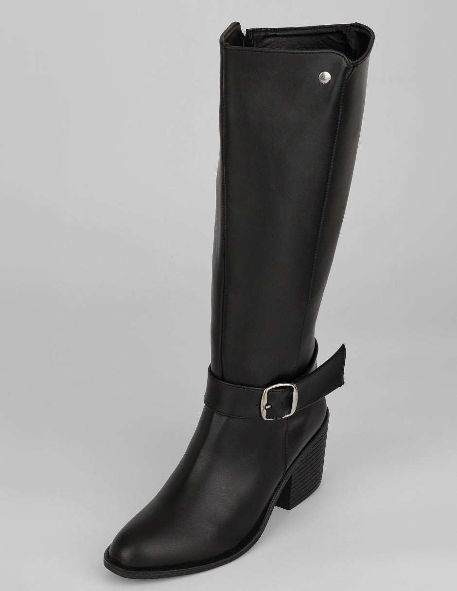 Botas altas Hella en Piel vegana – Negro