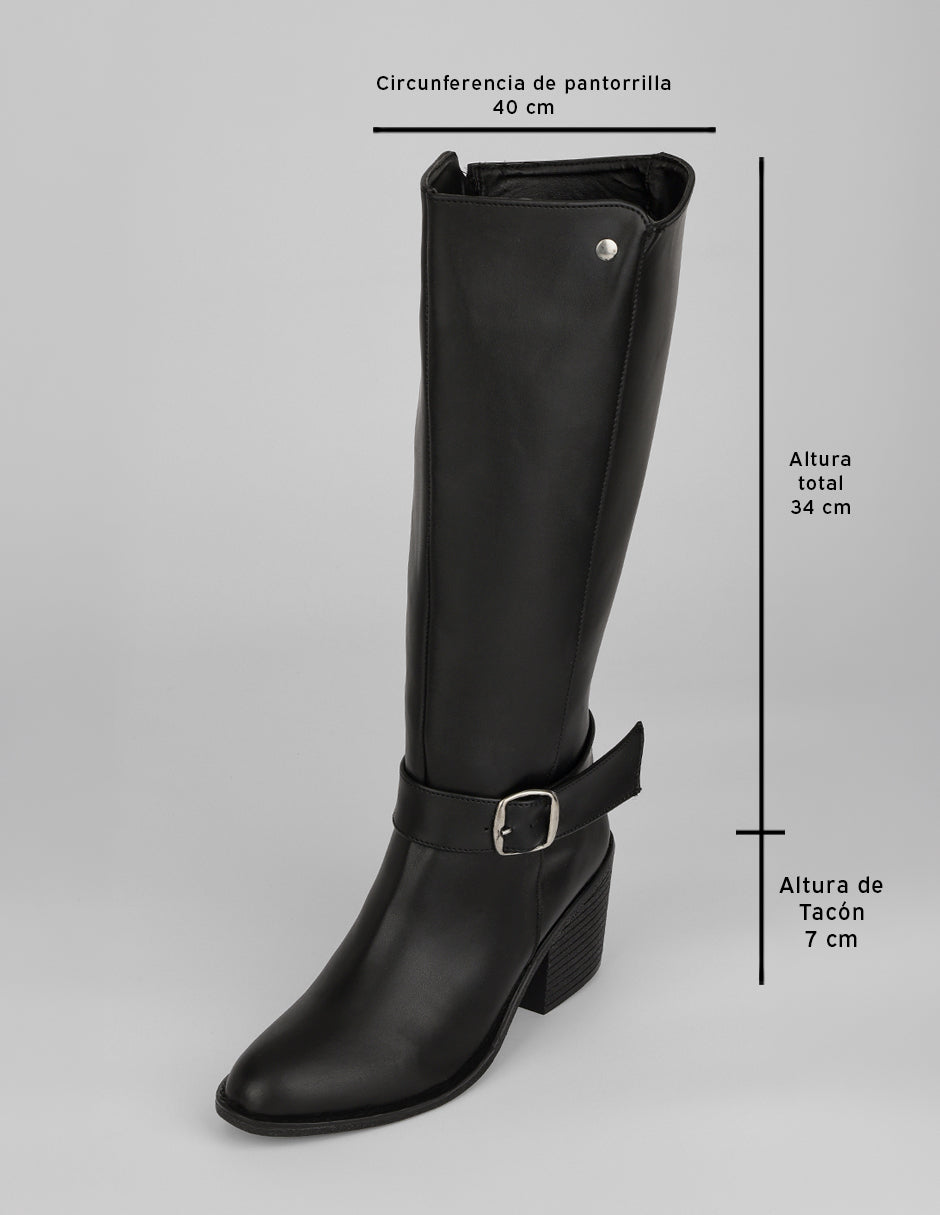 Botas altas Hella en Piel vegana – Negro