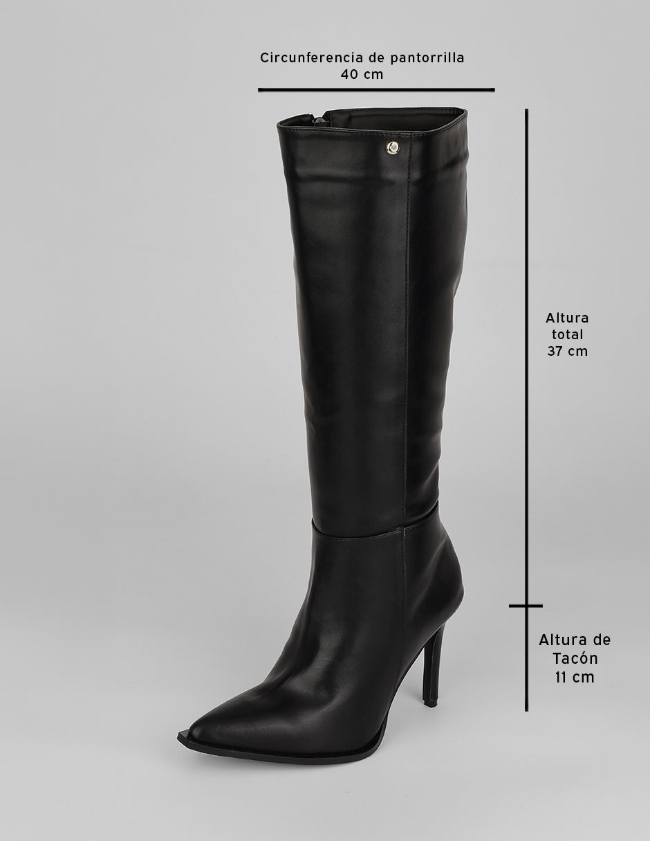 Botas altas Zhara en Piel vegana – Negro