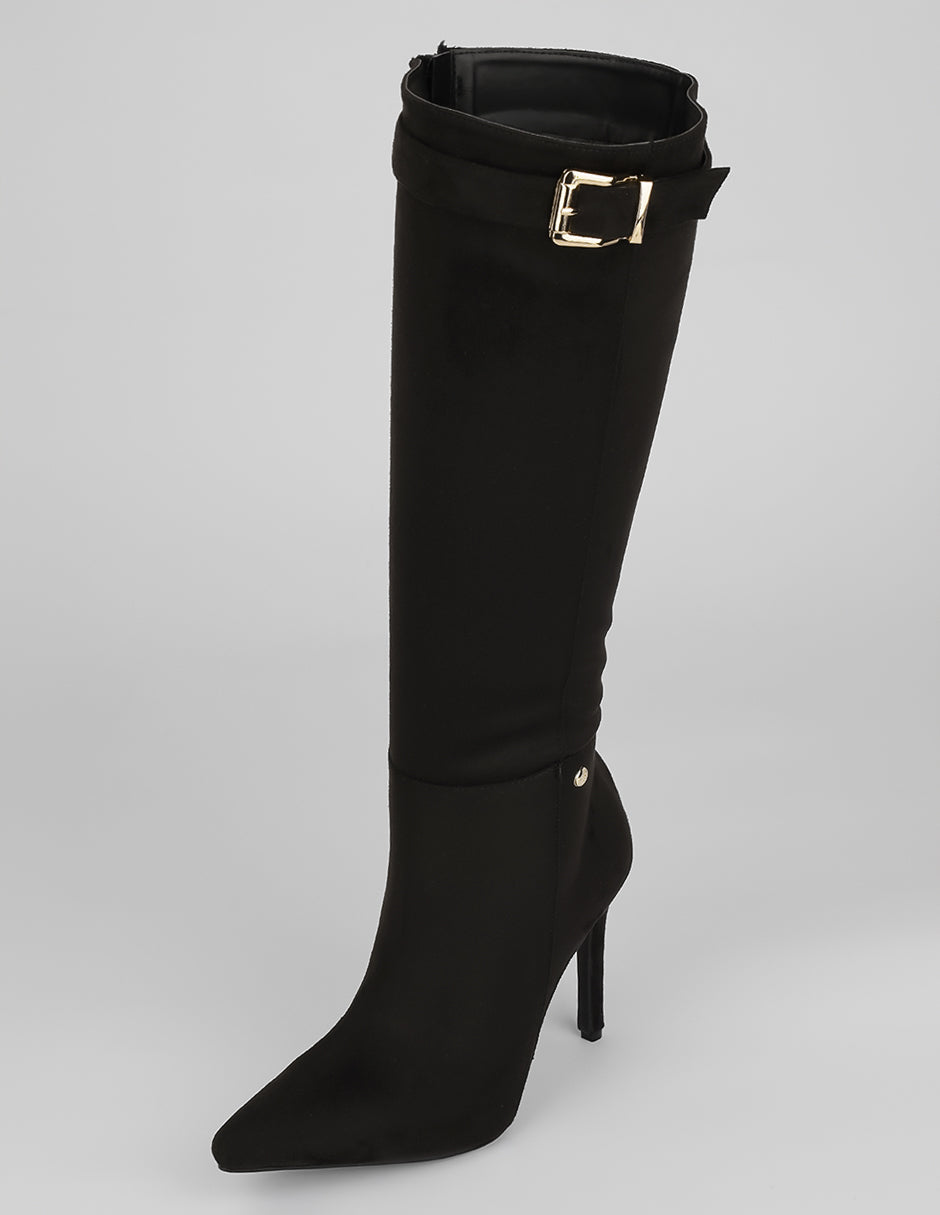 Botas altas Zhara en Gamuza – Negro