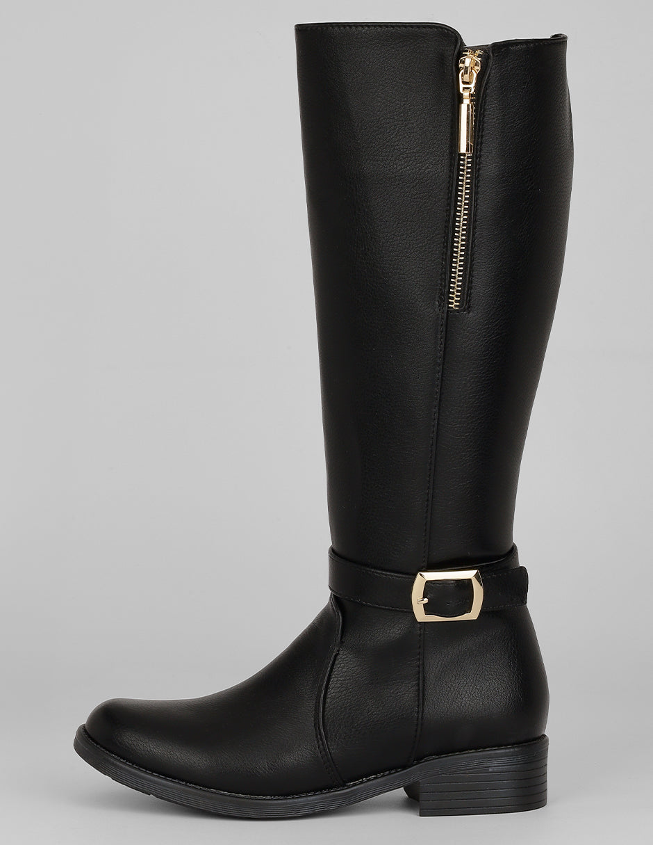 Botas altas Exterior Piel vegana Color Negro Para Mujer De RBCOLLECTION