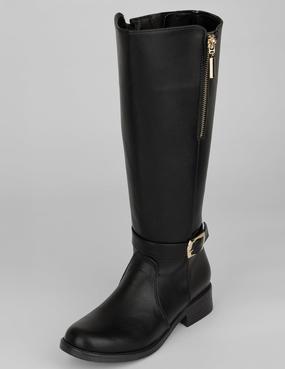 Botas altas Walk en Piel vegana – Negro