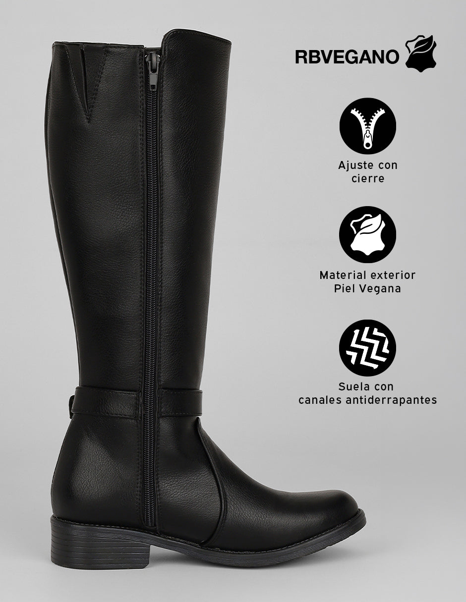 Botas altas Walk en Piel vegana – Negro