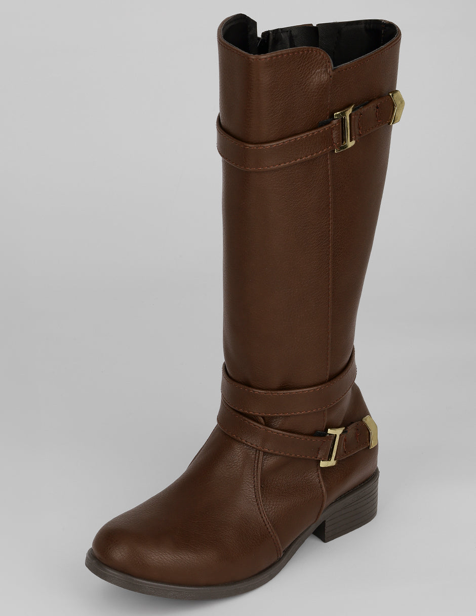 Botas altas Walk en Piel vegana – Café