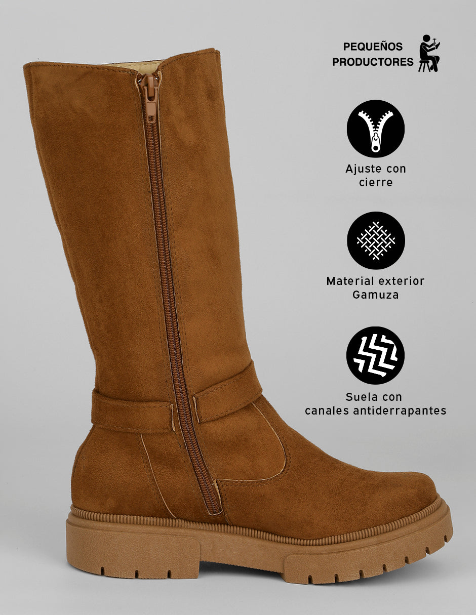 Botas altas Bite en Gamuza – Café