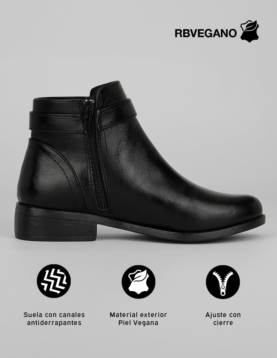 Botas casuales Bike en Piel vegana – Negro