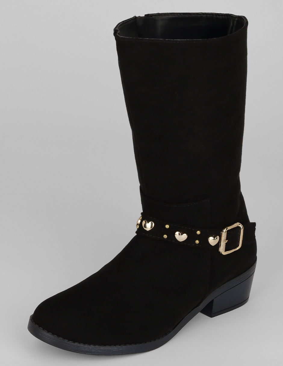 Botas altas Walk en Gamuza – Negro