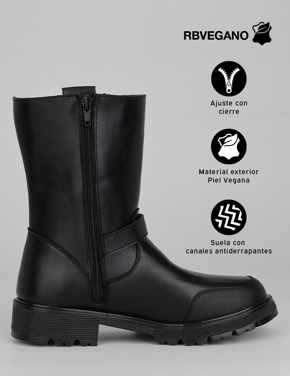 Botas casuales Bite en Piel vegana – Negro