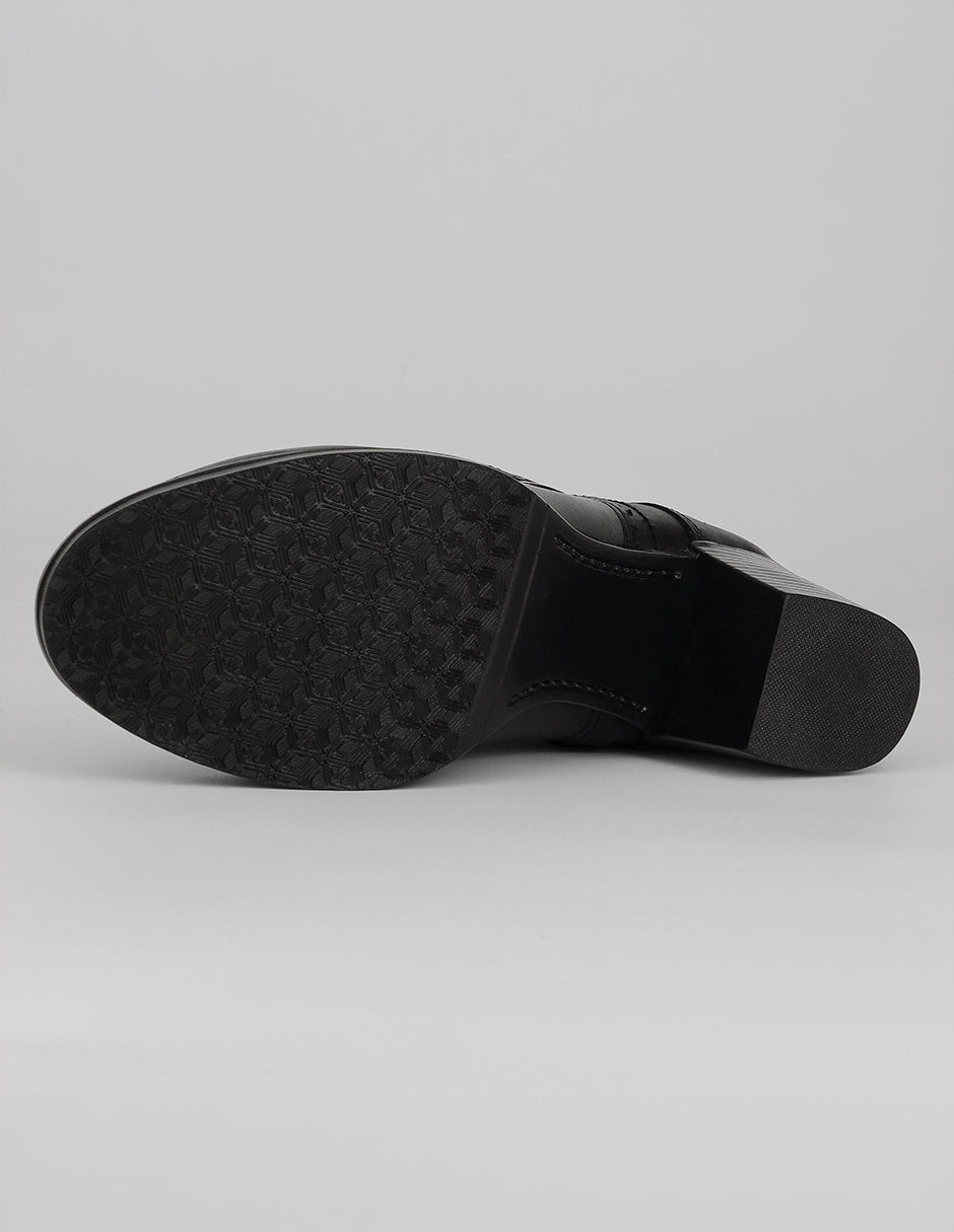 Botín con tacón Hand made en Piel – Negro